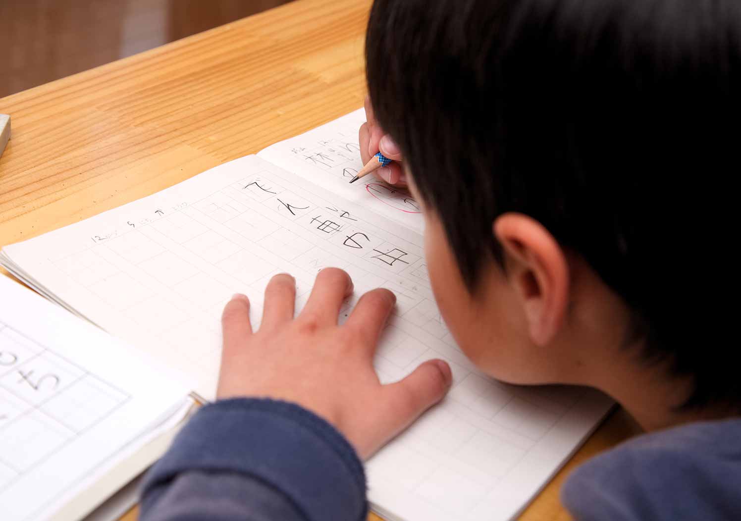 猫背の子供のイメージ