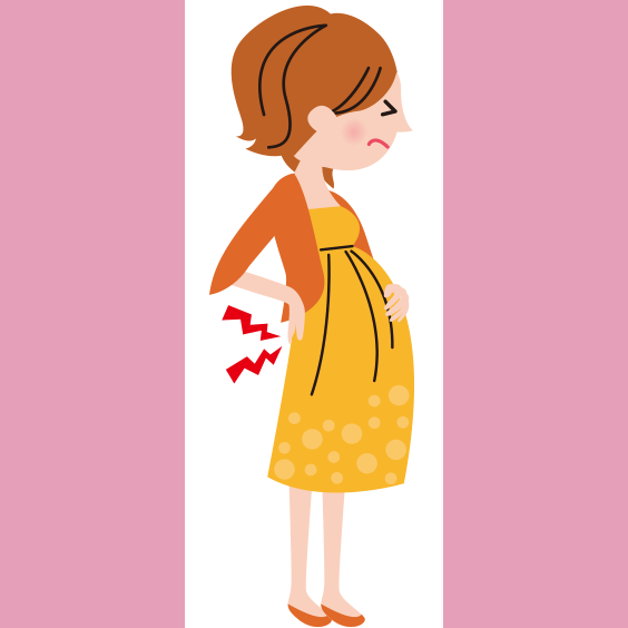 骨盤の関節が気になる女性のイラストイメージ