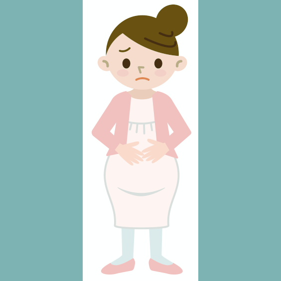 股関節周りのつまりが気になる女性のイラストイメージ